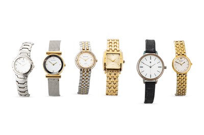 Lot 399 - A LADY'S TISSOT GOLD PLATED WATCH, silvered...