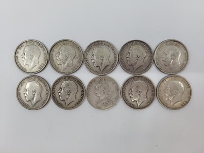 Lot 432 - A COLLECTION OF 10 X ENGLISH 2/6 92.5% SILVER...