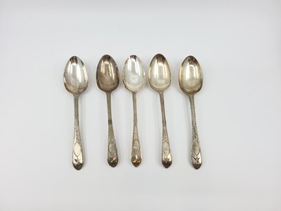 Lot 471 - A SET OF FIVE GEORGE IV ENGLISH STERLING...