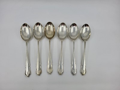Lot 472 - A POSTWAR ENGLISH STERLING SILVER SET OF SIX...