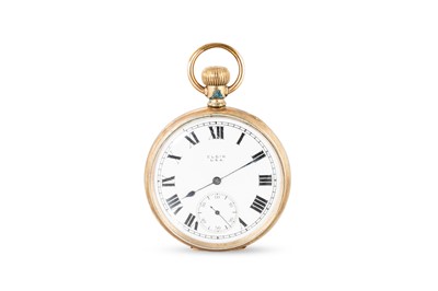 Lot 275 - AN ANTIQUE GOLD PLATED ELGIN POCKET WATCH,...