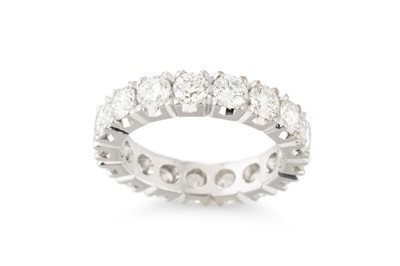 Lot 153 - A DIAMOND FULL BANDED ETERNITY RING, the...