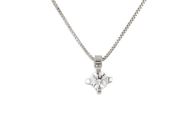 Lot 338 - A DIAMOND SOLITAIRE PENDANT, the brilliant cut...