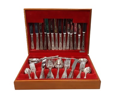 Lot 547 - A FIFTY SEVEN PIECE STAINLESS-STEEL CANTEEN OF...