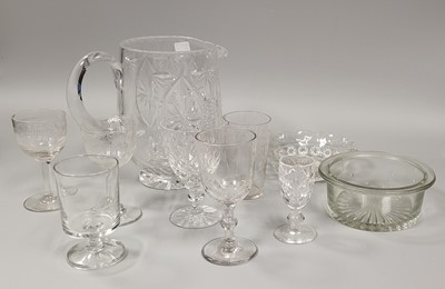 Lot 233 - A COLLECTION OF VARIOUS DRINKING GLASSES, jugs,...
