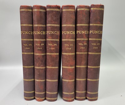 Lot 205 - SIX COPIES OF 'PUNCH' volumes 206 & 207 (1944),...