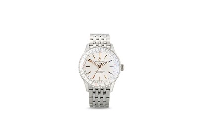 Lot 396 - A STAINLESS STEEL BREITLING NAVITIMER...