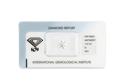 Lot 348 - AN UNMOUNTED DIAMOND, in sealed IGI packet,...
