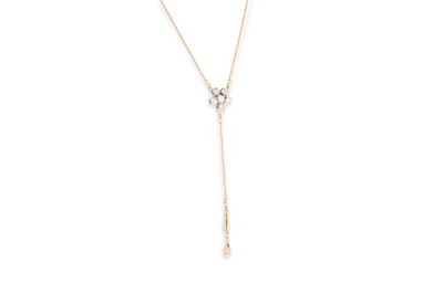 Lot 234 - A DIAMOND SET LARIAT STYLE NECKLACE, the...