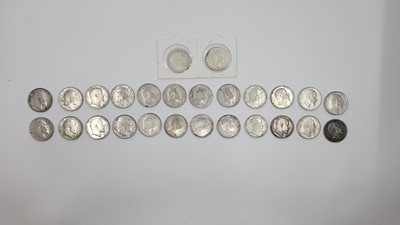 Lot 437 - A BAG OF 25 INDIAN ONE RUPEE SILVER COINS 1902-...