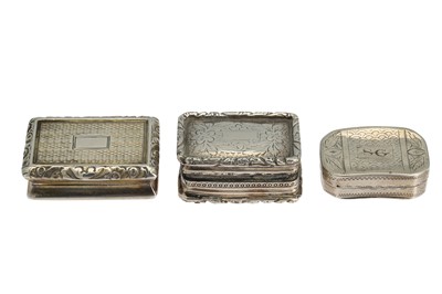 Lot 6 - A GEORGE IV SILVER RECTANGULAR SNUFF BOX,...