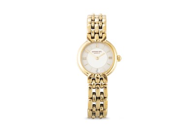 Lot 378 - A LADY'S RAYMOND WEIL WRISTWATCH, bracelet strap