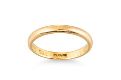 Lot 257 - AN 18CT GOLD WEDDING BAND, 2.7 g, size K-L.
