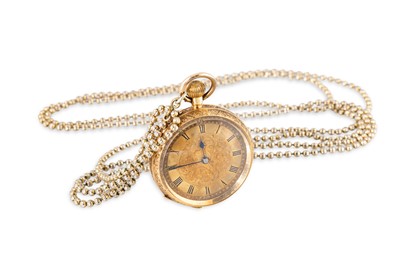 Lot 319 - AN ANTIQUE 18CT GOLD CASED OPEN FACED POCKET...