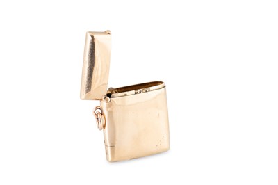 Lot 172 - A WILLIAM IV 9CT GOLD VESTA CASE, hallmarked...