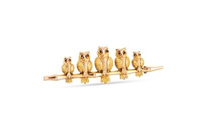 Lot 189 - AN ANTIQUE NOVELTY BAR BROOCH, in 15ct gold,...