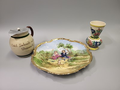 Lot 548 - A FRENCH QUIMPER VASE, Limogé vintage signed...