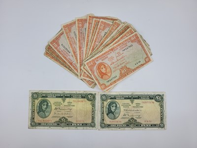 Lot 448 - TWENTY FOUR LADY LAVERY 10/- IRISH BANKNOTES,...