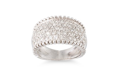 Lot 372 - A DIAMOND PAVÉ SET GRADUATED DRESS RING, set...