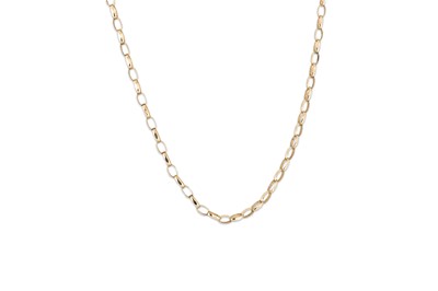 Lot 191 - A 9CT YELLOW GOLD NECK CHAIN, ca 20" long, 5.2 g.