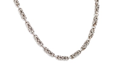Lot 521 - A STERLING SILVER (.925) MULTI FANCY LINK...