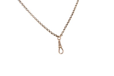 Lot 50 - AN ANTIQUE 9CT ROSE GOLD BELCHER LINK MUFF...