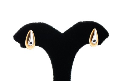 Lot 55 - THREE PAIRS OF STONE SET EARRINGS, mounted in...