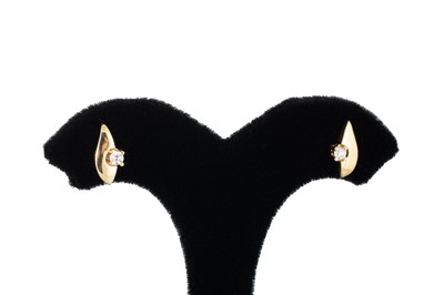 Lot 55 - THREE PAIRS OF STONE SET EARRINGS, mounted in...