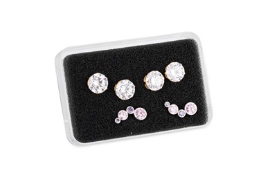 Lot 10 - THREE PAIRS OF EARRINGS, stone set, mounted in...