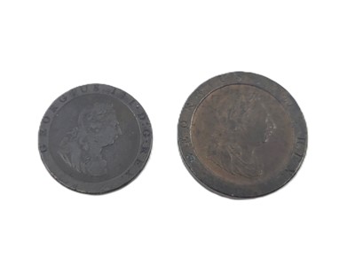 Lot 470 - A PAIR OF 1797 ENGLISH CARTWHEEL COINS, two...