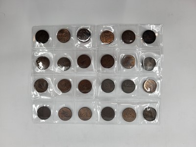 Lot 475 - A COLLECTION OF TWENTY-FOUR IRISH FARTHING...