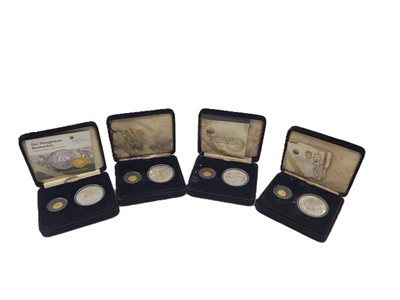 Lot 479 - FOUR IRISH GOLD & SILVER TWIN COIN SETS, 2006...