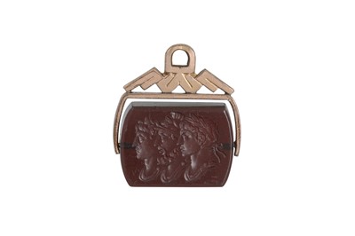 Lot 134 - A GOLD SEAL CHARM, together with another seal...