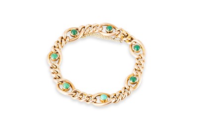 Lot 377 - A VICTORIAN 15CT GOLD CURB LINK NECKLACE, with...