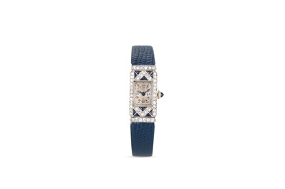 Lot 273 - AN ART DECO DIAMOND AND GEM SET COCKTAIL WATCH,...