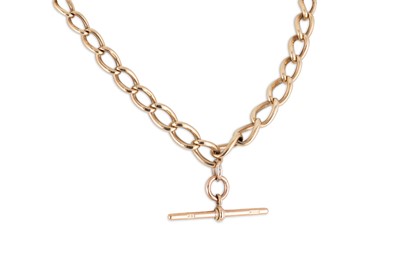 Lot 203 - AN ANTIQUE 9CT GOLD DOUBLE ALBERT GRADUATED...