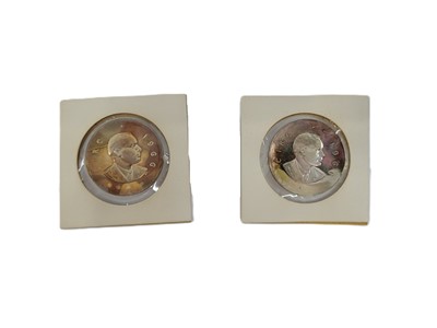 Lot 440 - A PAIR OF PROOF PEARSE TEN SHILLING IRISH...
