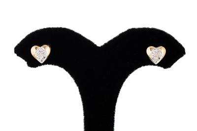 Lot 43 - A PAIR OF DIAMOND SET EARRINGS, modelled as...