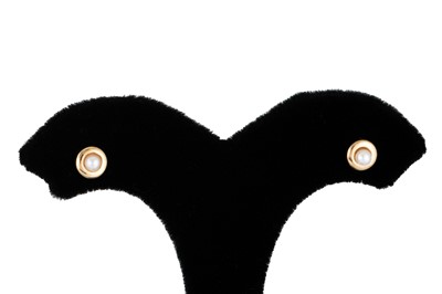 Lot 45 - A PAIR OF CULTURED PEARL STUD EARRINGS,...