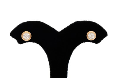 Lot 92 - A PAIR OF DIAMOND SET STUD EARRINGS, the...