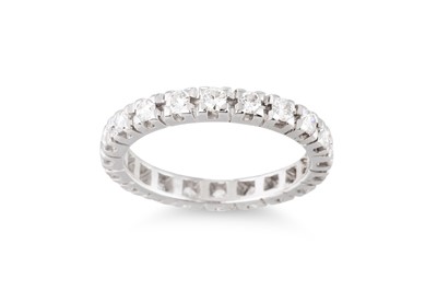 Lot 227 - A DIAMOND FULL BANDED ETERNITY RING, the...
