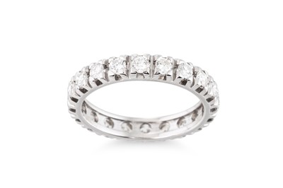 Lot 249 - A DIAMOND FULL BANDED ETERNITY RING, the...