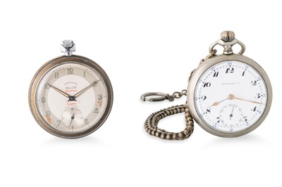 Lot 433 - TWO ANTIQUE POCKET WATCHES, one together with...