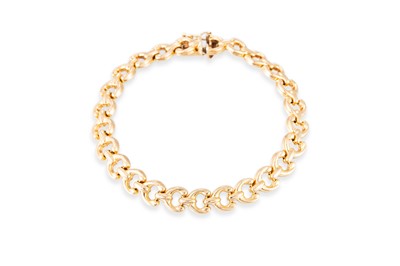 Lot 141 - A 9CT GOLD BRACELET, 9.26 g.