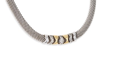 Lot 159 - A CONTEMPORARY SILVER (.925) AND 9CT YELLOW...