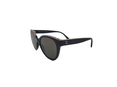 Lot 239 - A PAIR OF LADY'S CHANEL SUNGLASSES, leather...