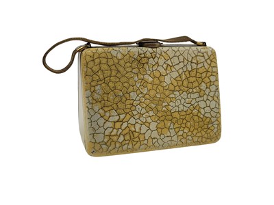 Lot 250 - A VINTAGE COMPACT CASE, modelled as a clutch,...
