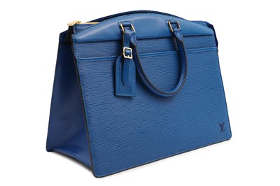 Lot 235 - A LOUIS VUITTON 'RIVIERA' LADY'S HANDBAG, blue,...