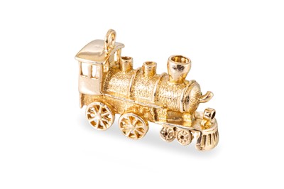 Lot 188 - A 9CT YELLOW GOLD "STEAM TRAIN ENGINE" NOVELTY...
