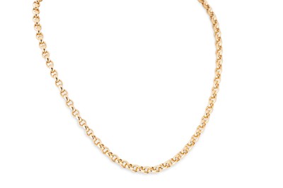 Lot 61 - AN 18CT BELCHER LINK NECKCHAIN, ca 17.5" long,...